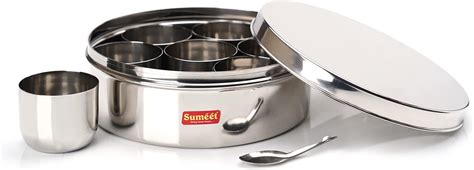 Stainless Steel Nine Square Masala Dabba 